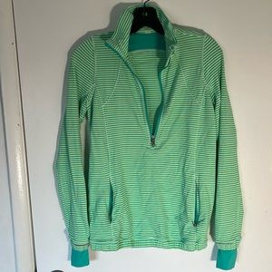 Lululemon 1/2 Zip Long Sleeve Pullover Striped Top Older Style, No Code